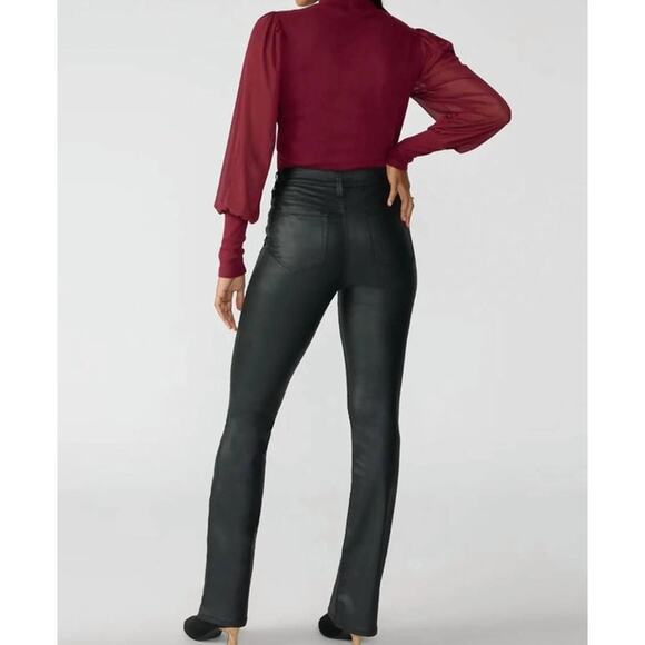 SANCTUARY Jeans Size 24 NEW Black Birdy Semi High Rise Flare Denim - Picture 2 of 6